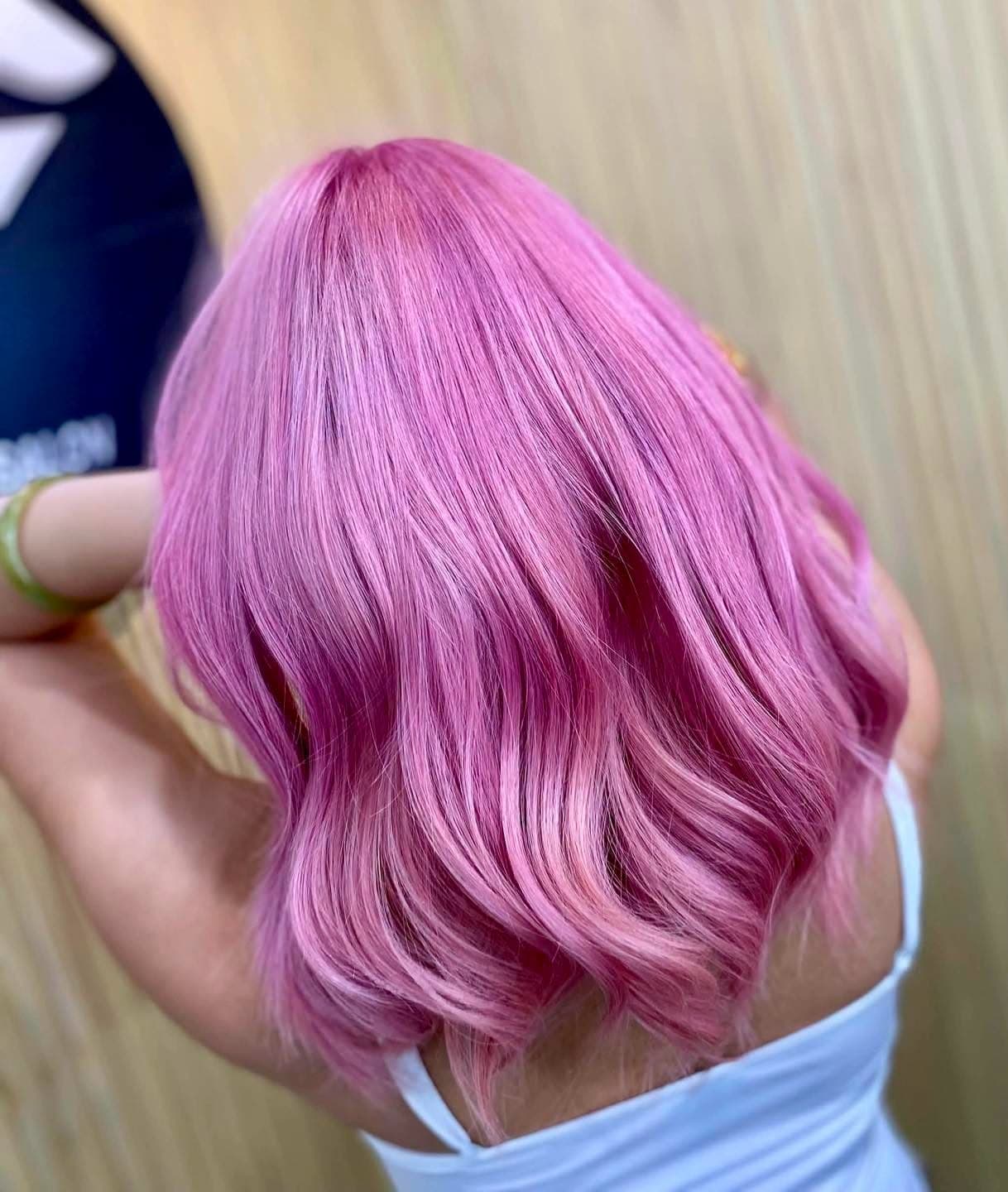Vivid pink fashion color at SandreaLee Salon